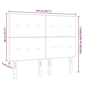 Ρυθμιζόμενη Κρεβατοκεφαλή με κεφαλάρι Taupe 144 cm ύφασμα - Pakobazaar