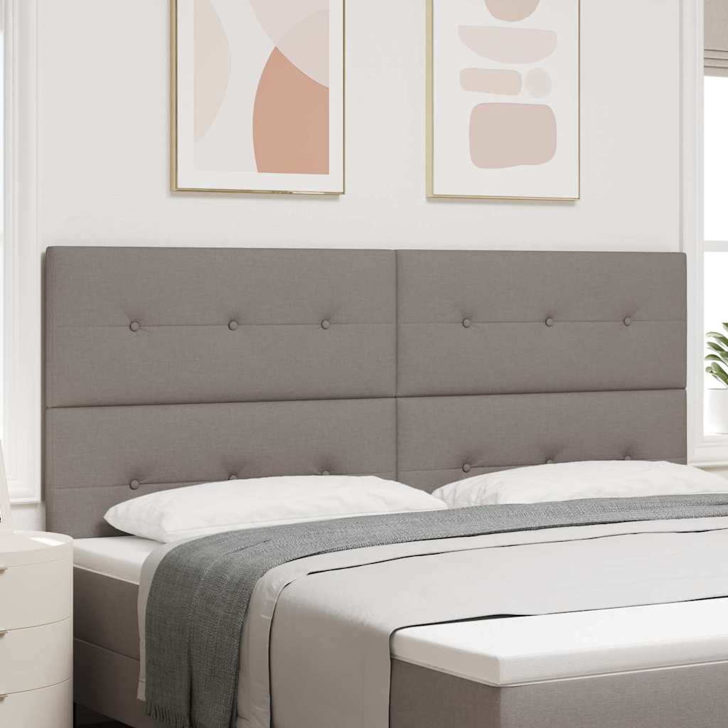 Ρυθμιζόμενη Κρεβατοκεφαλή με κεφαλάρι Taupe 200 cm ύφασμα