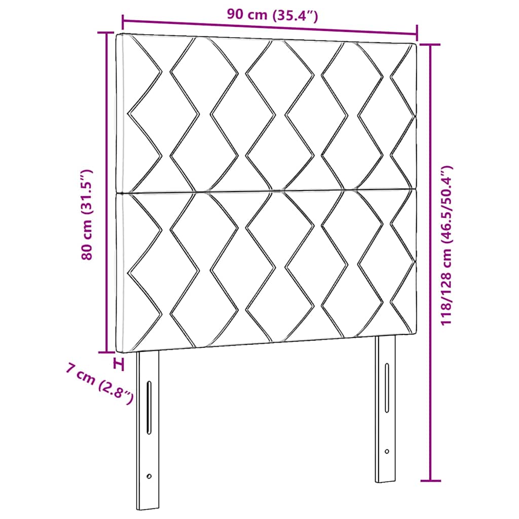 Κεφαλάρι Σκούρο Γκρι 90 cm Βελούδο - Pakobazaar