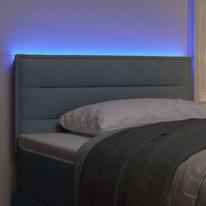 LED κεφαλάρι με φώτα λωρίδας LED Ανοιχτό γκρι 80 cm Πολυεστέρας - Pakobazaar