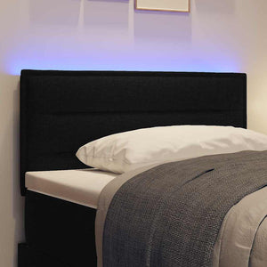 LED κεφαλάρι με LED ταινίες φωτός Μαύρο 80 cm ύφασμα