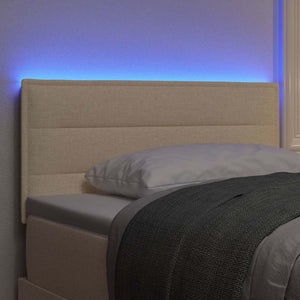 LED κεφαλάρι με φώτα λωρίδας LED Κρεμ 80 cm Πολυεστέρας - Pakobazaar