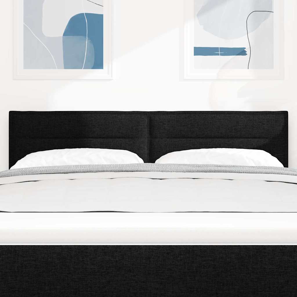 LED κεφαλάρι με φώτα λωρίδας LED Μαύρο 144 cm Πολυεστέρας - Pakobazaar