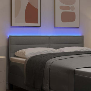 LED κεφαλάρι με κεφαλάρι Ανοιχτό γκρι 160 cm Πολυεστέρας - Pakobazaar