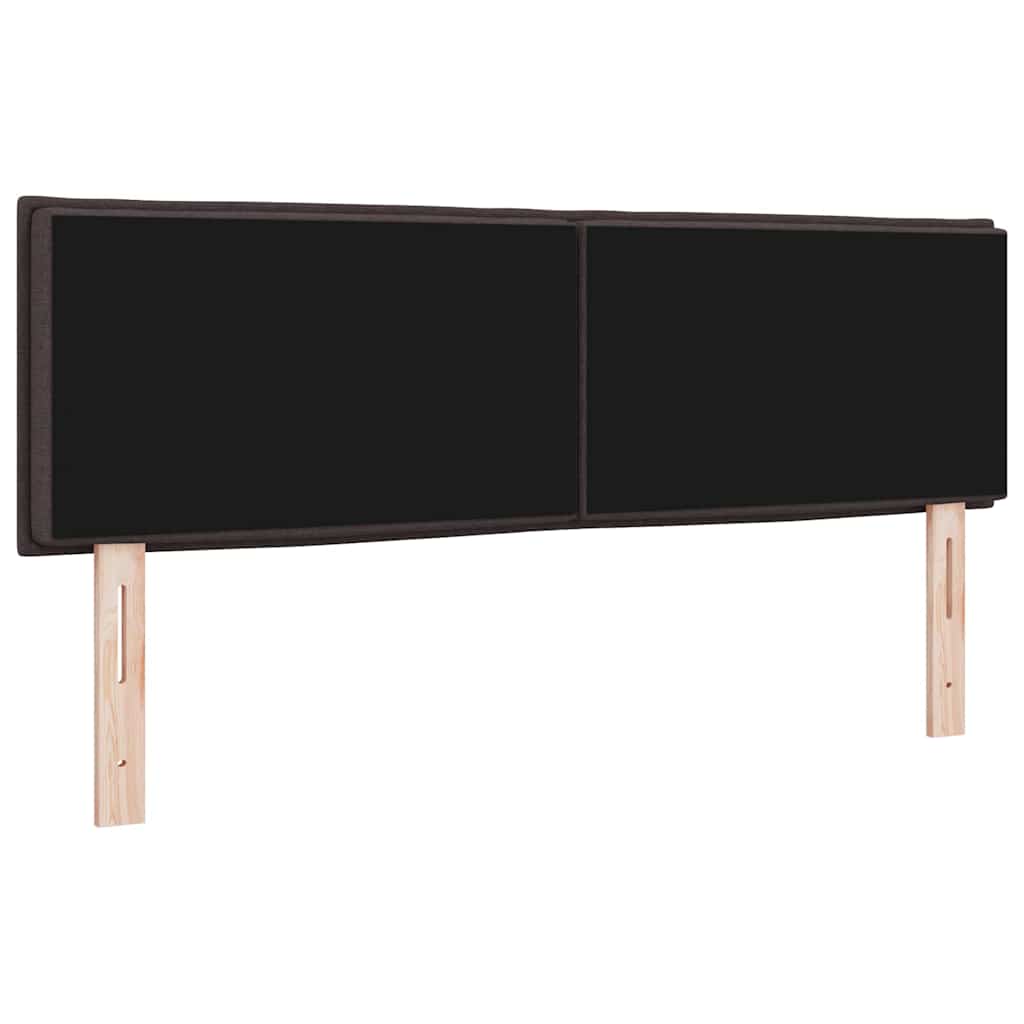 LED κεφαλάρι με LED ταινίες φωτός Σκούρο Καφέ 160 cm ύφασμα - Pakobazaar