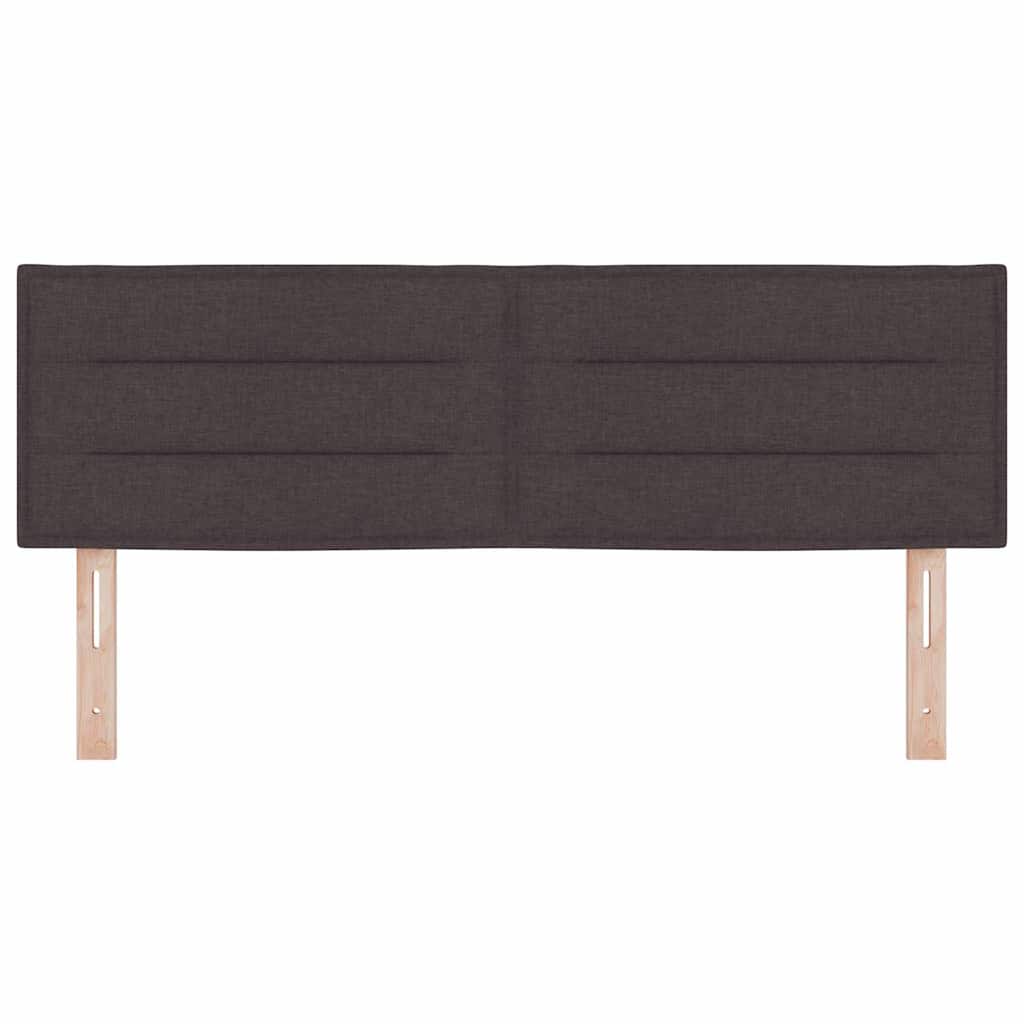 LED κεφαλάρι με LED ταινίες φωτός Σκούρο Καφέ 160 cm ύφασμα - Pakobazaar