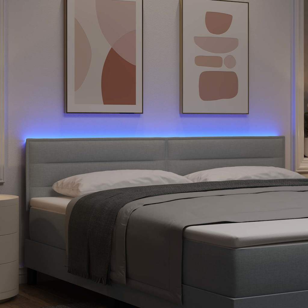 LED κεφαλάρι με κεφαλάρι Ανοιχτό γκρι 180 cm Πολυεστέρας - Pakobazaar