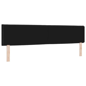 LED κεφαλάρι με LED ταινίες φωτός Μαύρο 200 cm ύφασμα