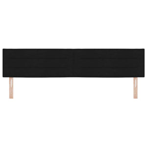 LED κεφαλάρι με LED ταινίες φωτός Μαύρο 200 cm ύφασμα