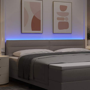 LED κεφαλάρι με φώτα λωρίδας LED Taupe 200 cm Πολυεστέρας - Pakobazaar