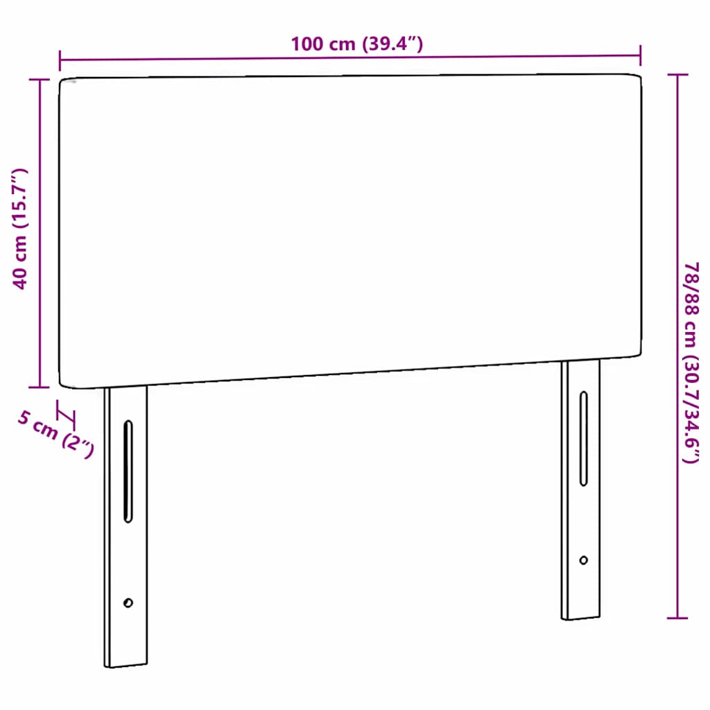 LED κεφαλάρι με φώτα λωρίδας LED Κρεμ 100 cm Πολυεστέρας - Pakobazaar