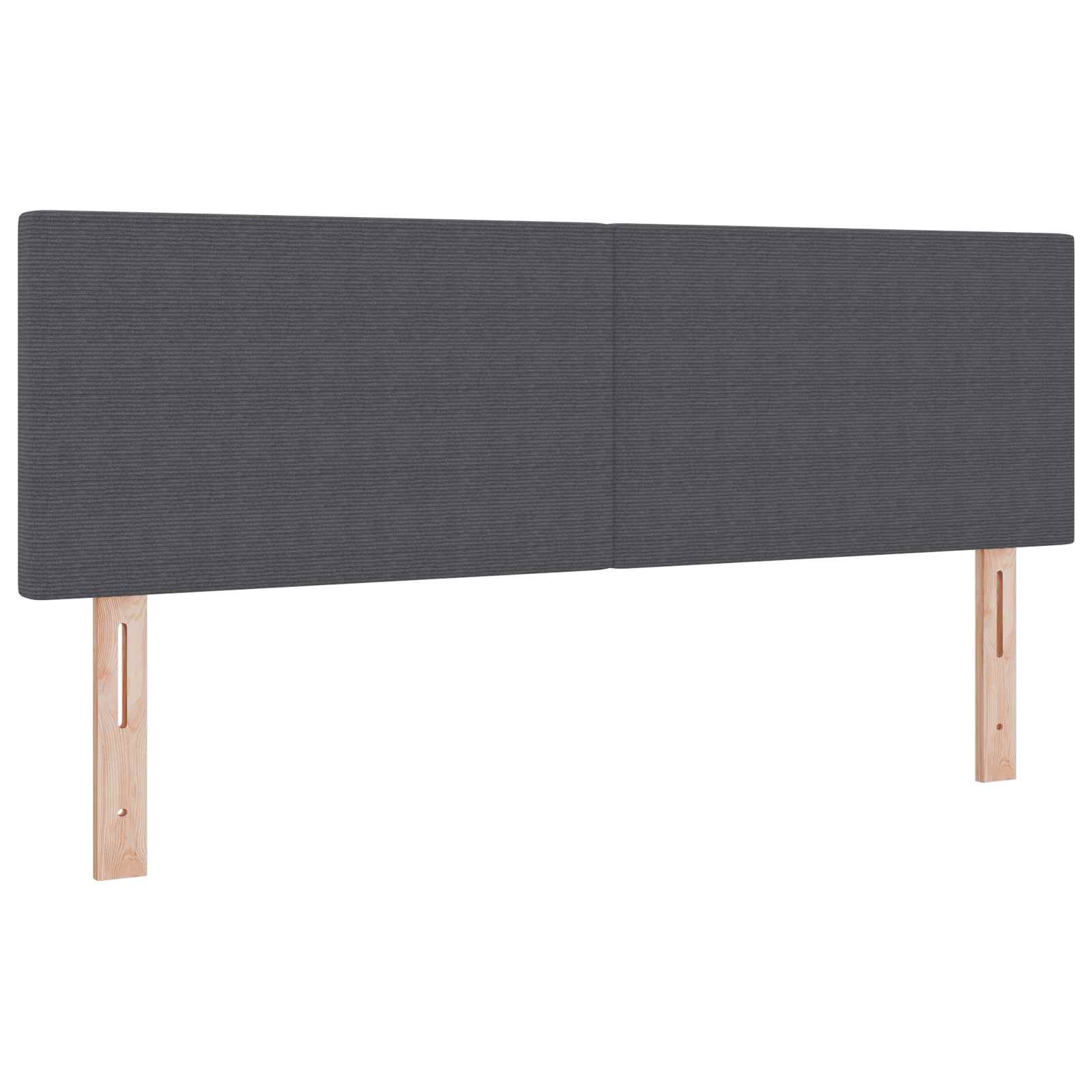 LED κεφαλάρι με φώτα λωρίδας LED Σκούρο Γκρι 160 cm Πολυεστέρας - Pakobazaar