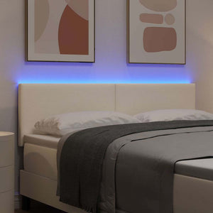 LED κεφαλάρι με κεφαλάρι Κρεμ 160 cm Υφασμάτινο Κορντουρά - Pakobazaar