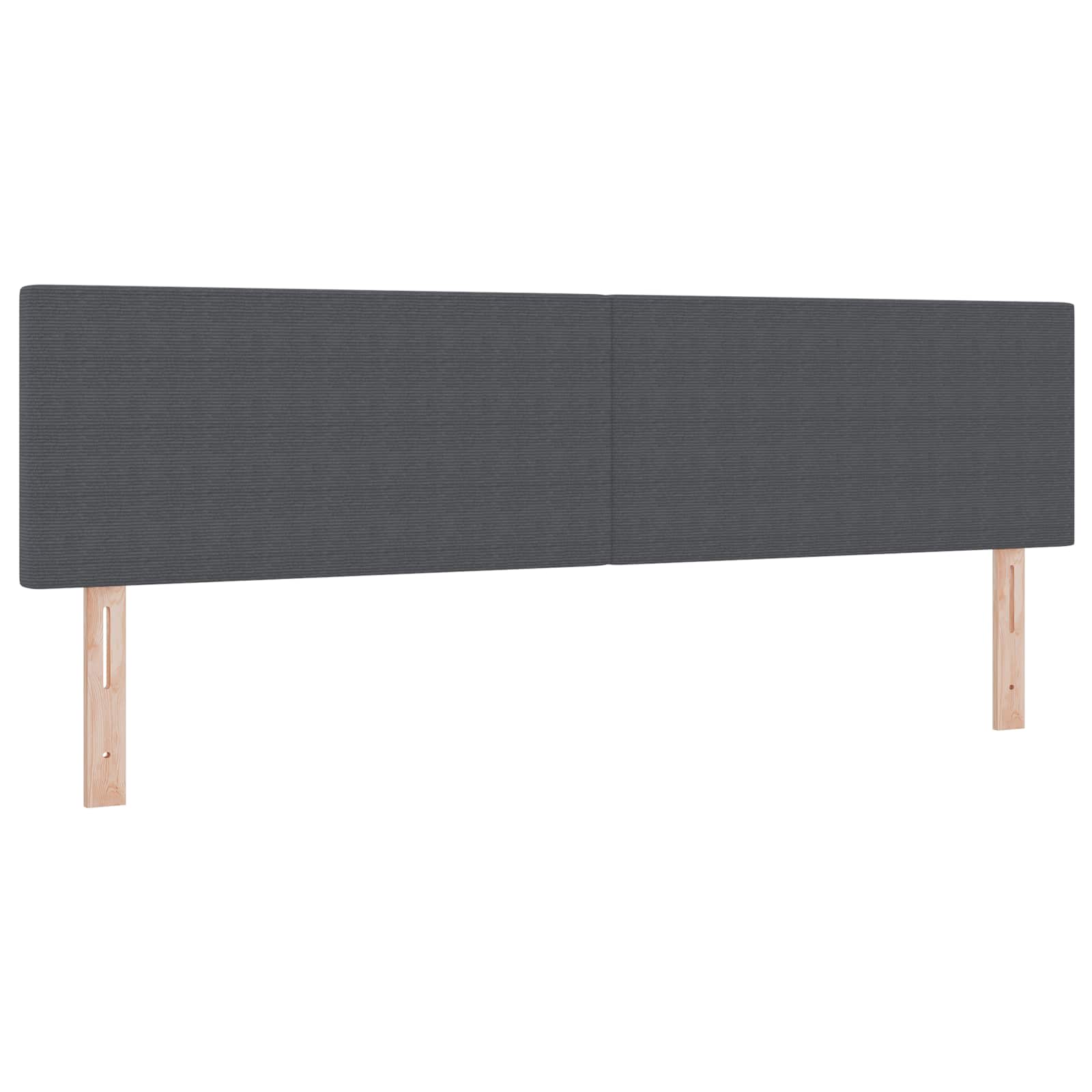 LED κεφαλάρι με φώτα λωρίδας LED Σκούρο Γκρι 180 cm Πολυεστέρας - Pakobazaar