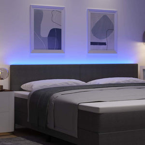 LED κεφαλάρι με κεφαλάρι Ανοιχτό γκρι 200 cm Πολυεστέρας - Pakobazaar