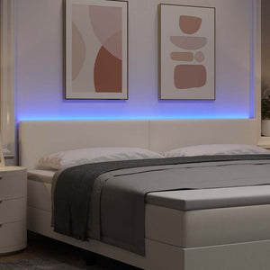 LED κεφαλάρι με φώτα λωρίδας LED Κρεμ 200 cm Πολυεστέρας - Pakobazaar
