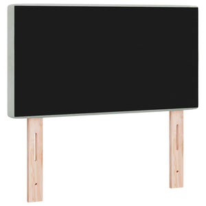 LED κεφαλάρι με LED ταινίες φωτός Ανοιχτό γκρι 80 cm Βελούδο