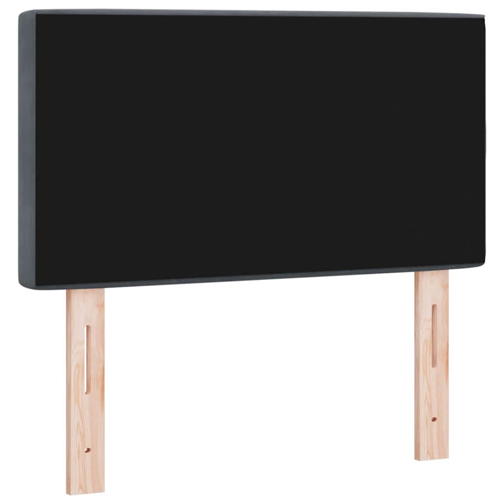 LED κεφαλάρι με LED ταινίες φωτός Σκούρο Γκρι 80 cm Βελούδο