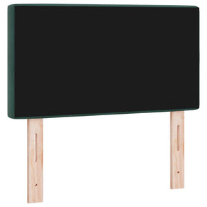 LED κεφαλάρι με LED ταινίες φωτός Σκούρο Πράσινο 80 cm Βελούδο