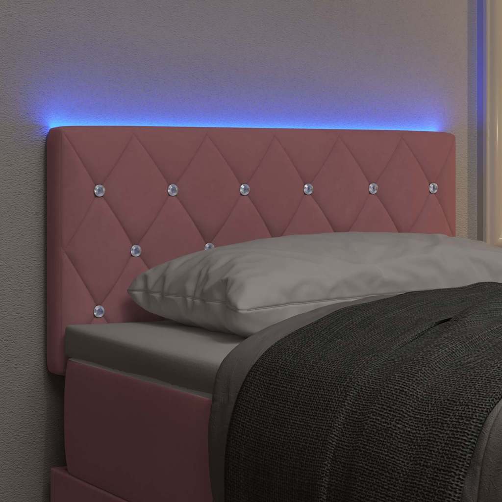 LED κεφαλάρι με LED ταινίες φωτός με κεφαλάρι Ροζ 80 cm Βελούδο