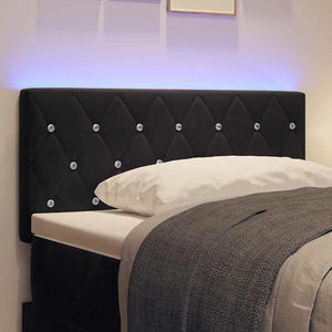 LED κεφαλάρι με φώτα λωρίδας LED Μαύρο 90 cm Πολυεστέρας - Pakobazaar