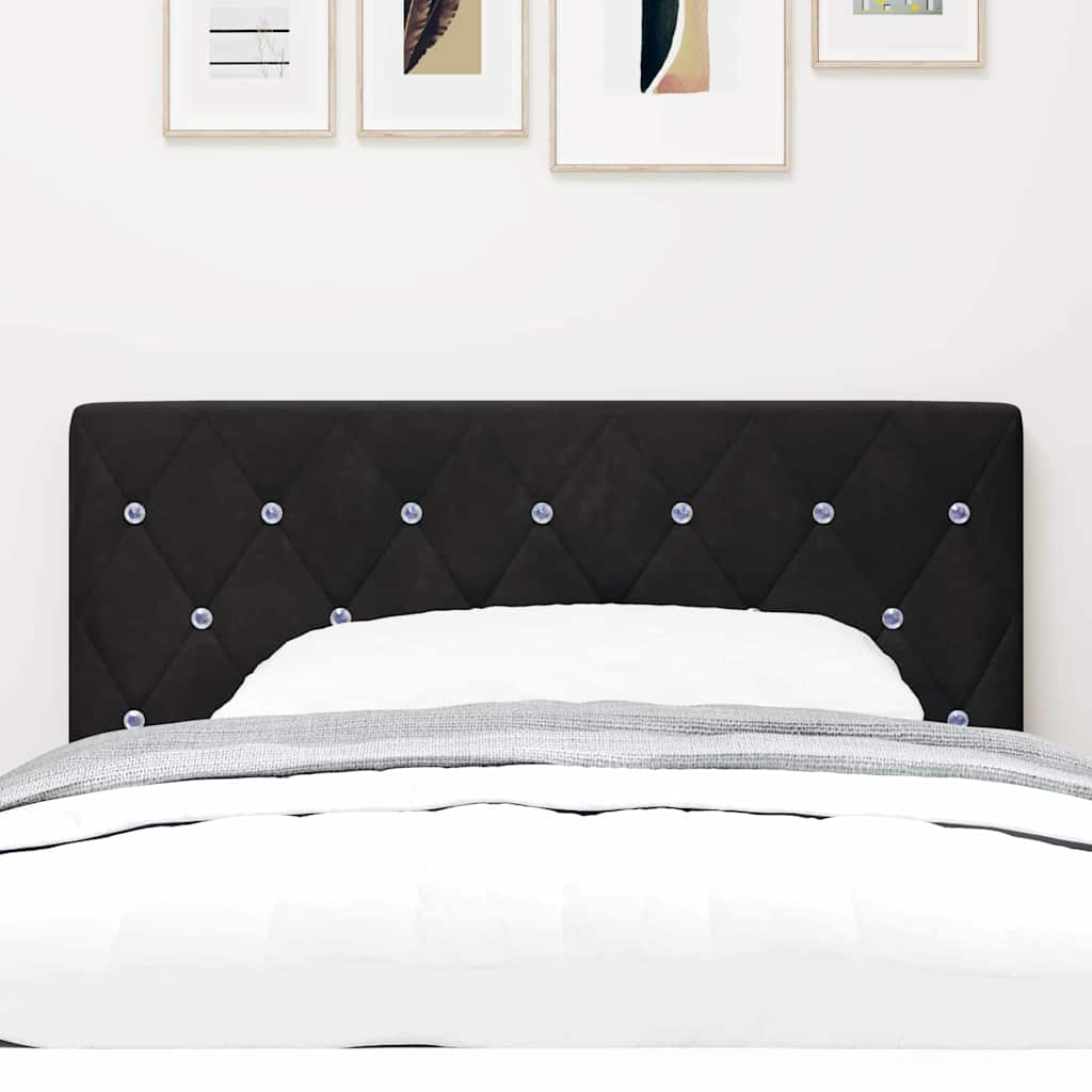 LED κεφαλάρι με φώτα λωρίδας LED Μαύρο 90 cm Πολυεστέρας - Pakobazaar