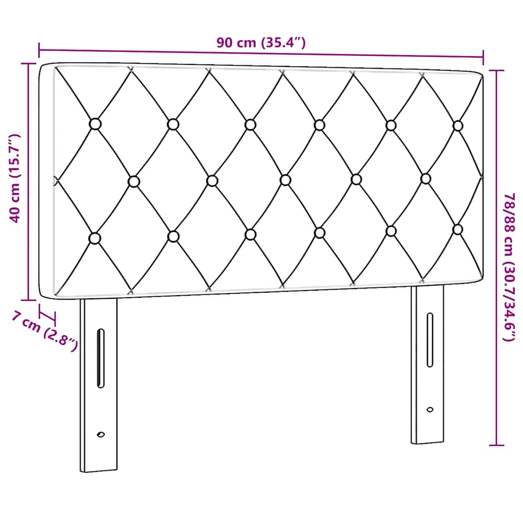 LED κεφαλάρι με LED ταινίες φωτός με κεφαλάρι Ροζ 90 cm Βελούδο