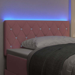 LED κεφαλάρι με LED ταινίες φωτός Ροζ 100 cm Βελούδο - Pakobazaar