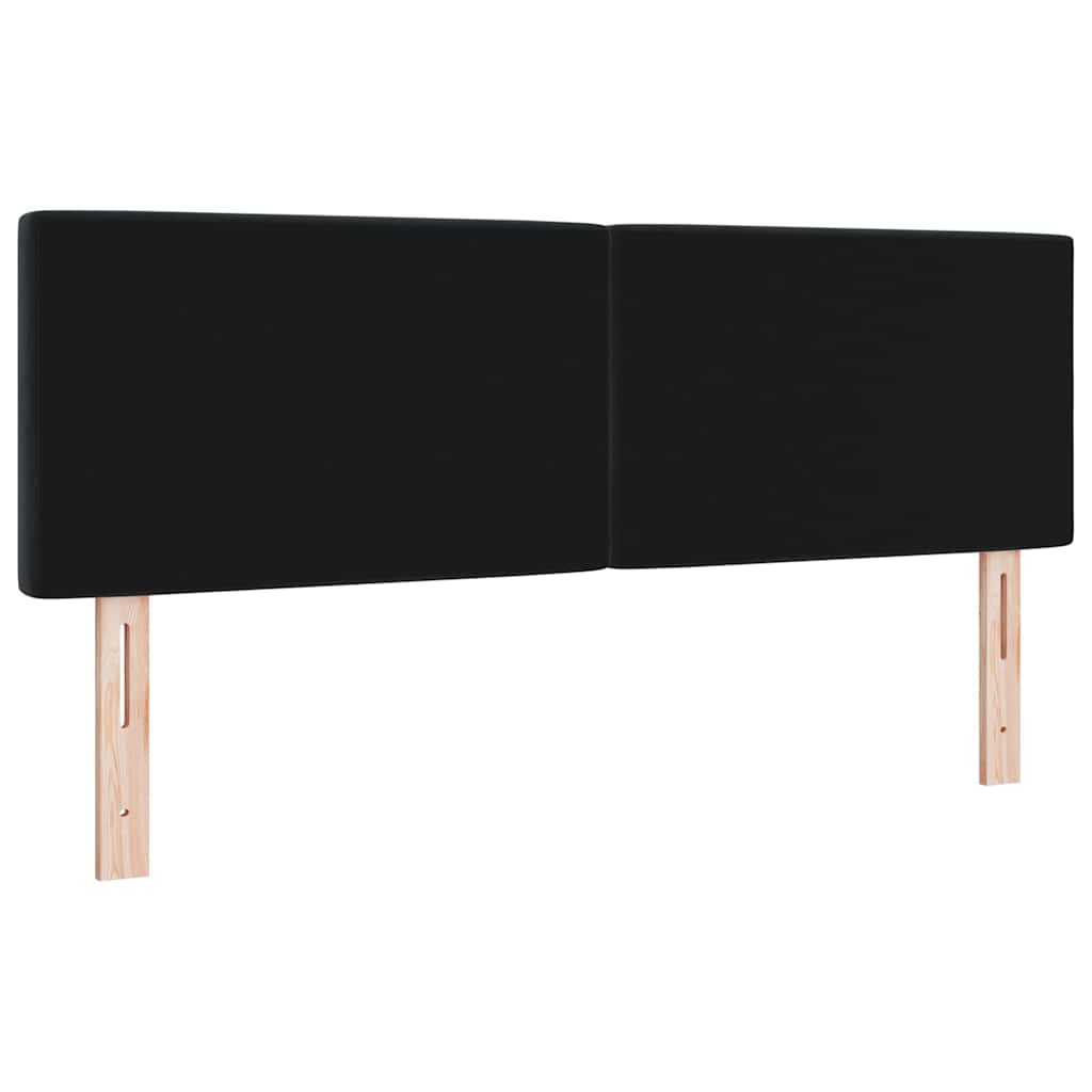 LED κεφαλάρι με LED ταινίες φωτός Μαύρο 144 cm Βελούδο - Pakobazaar