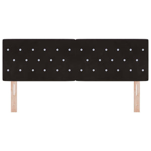 LED κεφαλάρι με LED ταινίες φωτός Μαύρο 144 cm Βελούδο - Pakobazaar