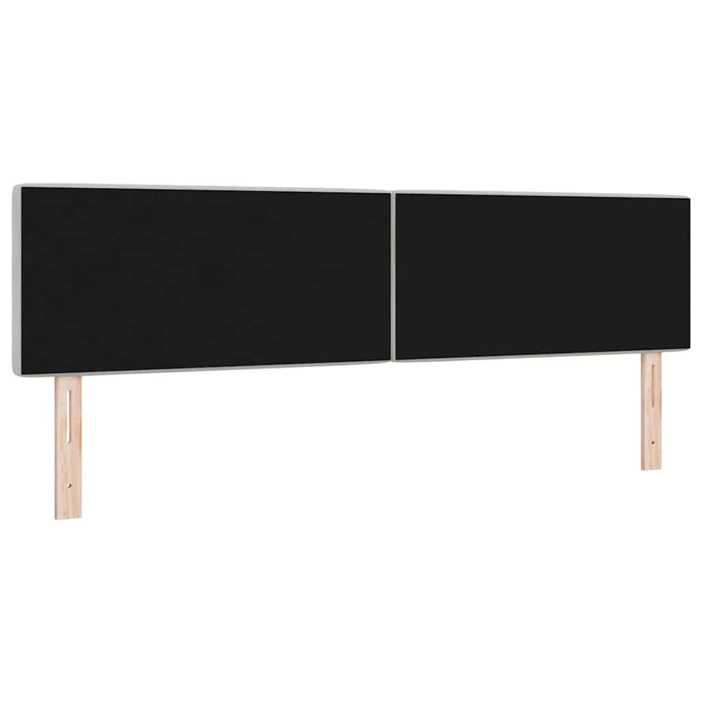 LED κεφαλάρι με LED ταινίες φωτός Ανοιχτό γκρι 180 cm Βελούδο - Pakobazaar