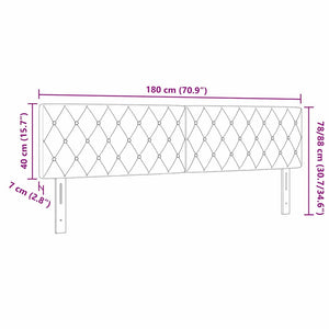 LED κεφαλάρι με LED ταινίες φωτός Ανοιχτό γκρι 180 cm Βελούδο - Pakobazaar
