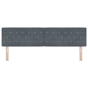 LED κεφαλάρι με LED ταινίες φωτός Σκούρο Γκρι 180 cm Βελούδο