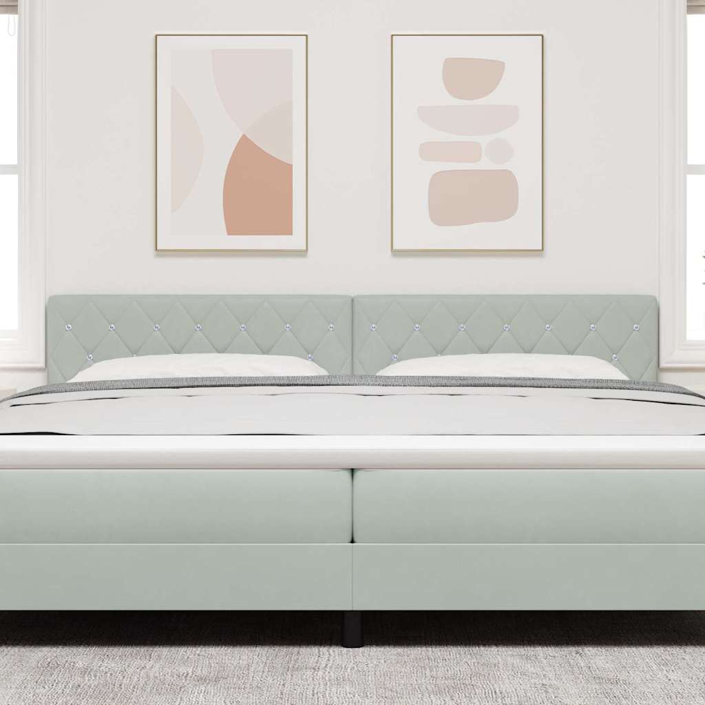 LED κεφαλάρι με κεφαλάρι Ανοιχτό γκρι 200 cm Πολυεστέρας - Pakobazaar