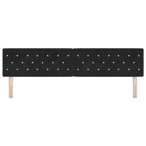 LED κεφαλάρι με LED ταινίες φωτός Μαύρο 200 cm Βελούδο