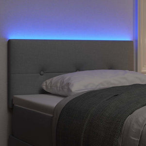 LED κεφαλάρι με LED ταινίες φωτός Ανοιχτό γκρι 80 cm ύφασμα - Pakobazaar