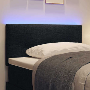 LED κεφαλάρι με φώτα λωρίδας LED Μαύρο 90 cm Πολυεστέρας - Pakobazaar