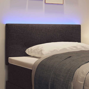 LED κεφαλάρι με LED ταινίες φωτός Σκούρο Καφέ 90 cm ύφασμα