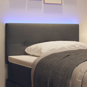 LED κεφαλάρι με LED ταινίες φωτός Σκούρο Γκρι 100 cm ύφασμα