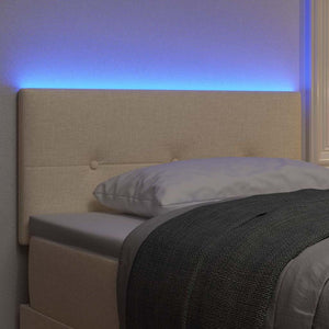 LED κεφαλάρι με LED ταινίες φωτός Κρεμ 100 cm ύφασμα