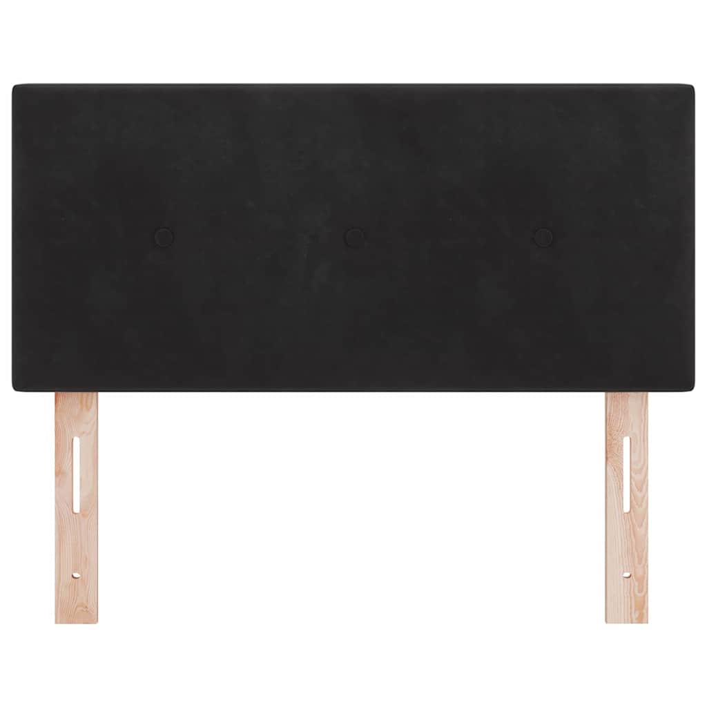 LED κεφαλάρι με LED ταινίες φωτός Μαύρο 100 cm Βελούδο