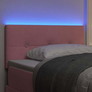 LED κεφαλάρι με LED ταινίες φωτός Ροζ 100 cm Βελούδο
