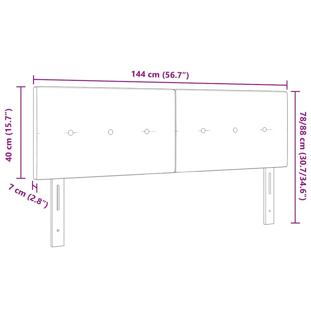 LED κεφαλάρι με κεφαλάρι Ανοιχτό γκρι 144 cm Πολυεστέρας - Pakobazaar