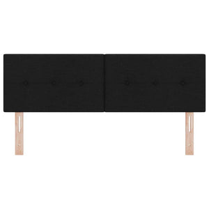 LED κεφαλάρι με LED ταινίες φωτός Μαύρο 160 cm ύφασμα