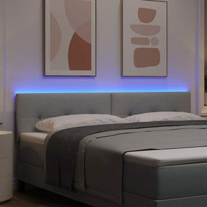 LED κεφαλάρι με κεφαλάρι Ανοιχτό γκρι 180 cm Πολυεστέρας - Pakobazaar