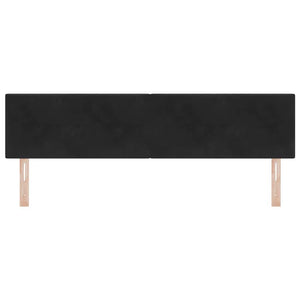 LED κεφαλάρι με LED ταινίες φωτός Μαύρο 180 cm Βελούδο