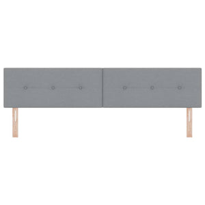 LED κεφαλάρι με LED ταινίες φωτός Ανοιχτό γκρι 200 cm ύφασμα