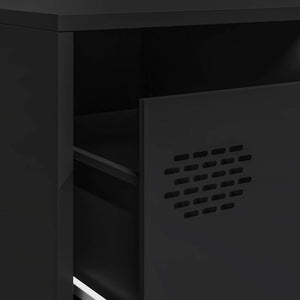 Έπιπλο Τηλεόρασης Μαύρο 202x39x43,5 εκ. Χάλυβας Ψυχρής Έλασης