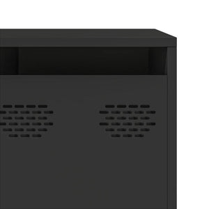 Έπιπλο Τηλεόρασης Μαύρο 202x39x43,5 εκ. Χάλυβας Ψυχρής Έλασης