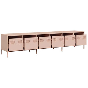 ντουλάπι τηλεόρασης  Ροζ 202x39x43,5 cm Ατσάλι ψυχρής έλασης